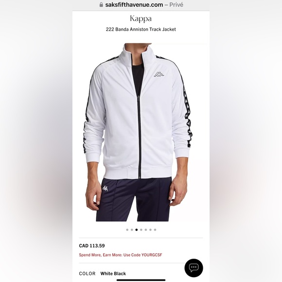 Kappa jacket in size S white - Picture 9 of 9